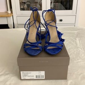BCBG MaxAzria Cobalt Blue High Heel Strappy Sandals Size 6